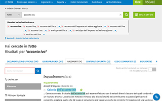 ricerca nei risultati